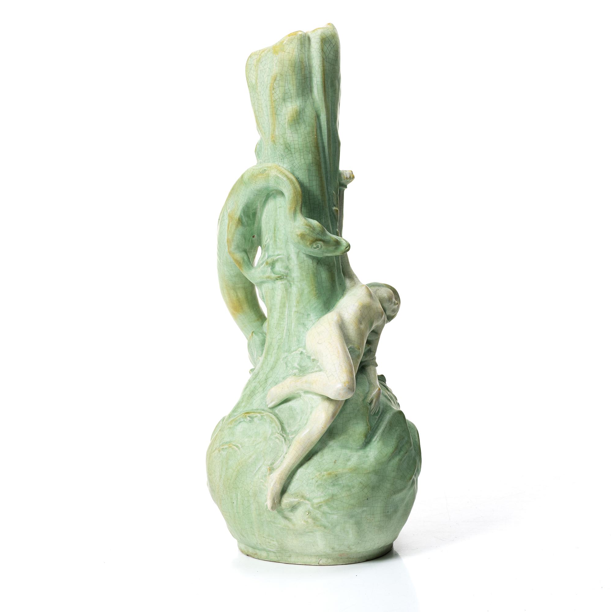 Ernst Borsdorf, an Art Nouveau vase, A Förster, Germany, early 20th century.