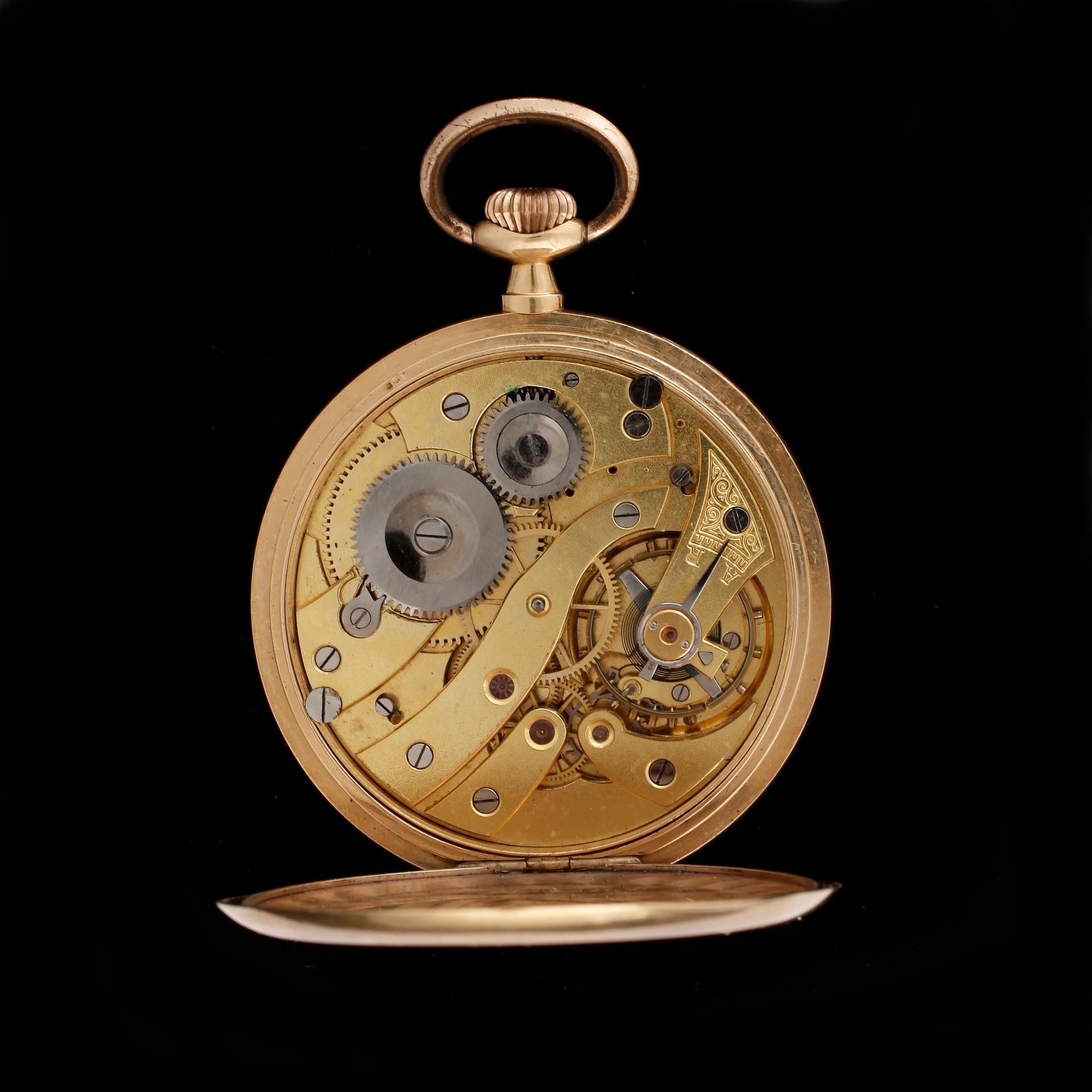 FICKUR, herr, 18k guld. 1900-talets mitt. Vikt 71,3g.