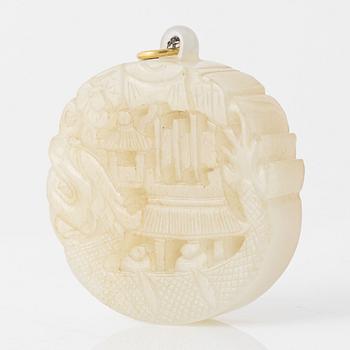 A Chinese nephrite pendant, 20th Century.