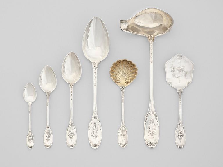 A Swedish 20th century 126 piece table-cutlery, marks of W.A. Bolin, Stockholm 1935.