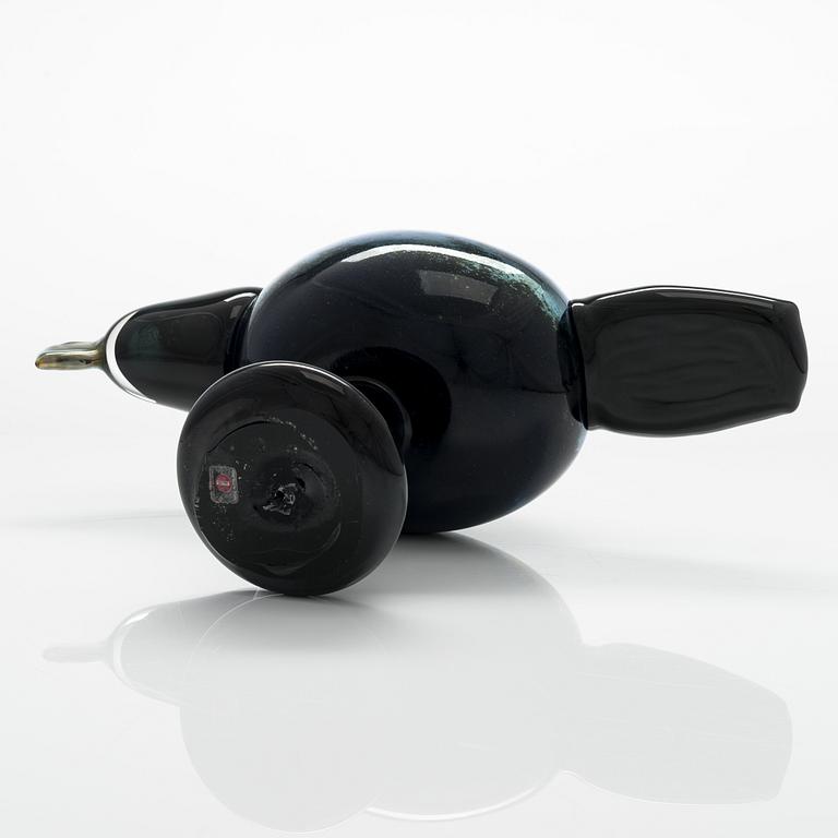 Oiva Toikka, Lasilintu "Jalohaukka". Signeerattu Oiva Toikka Nuutajärvi.