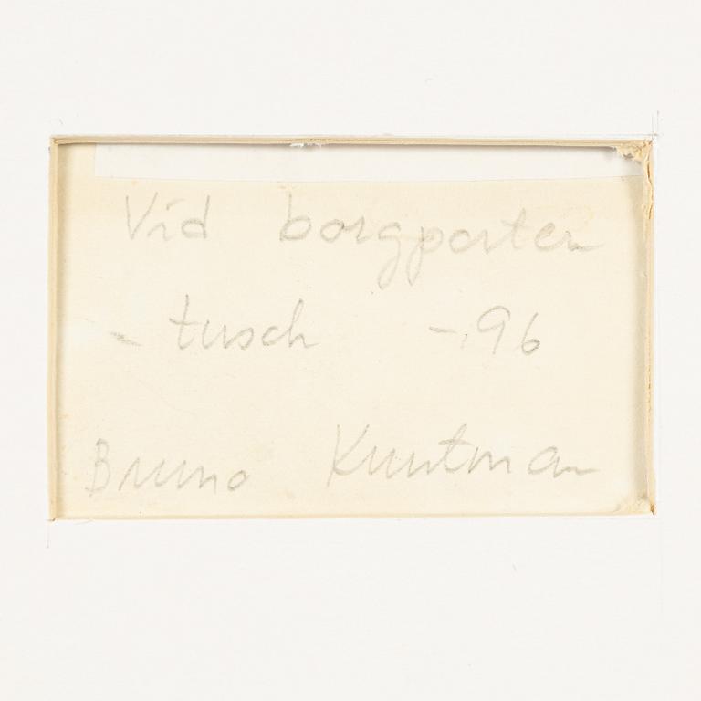 Bruno Knutman, ink on paper, signed and dated -96 verso.