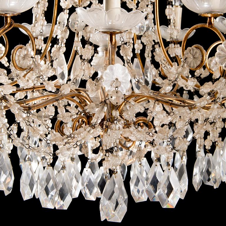 CHANDELIER, early 20th century. Total height 93 cm.