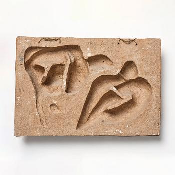 Tyra Lundgren, relief, fåglar, egen ateljé, daterad sannolikt 1958.