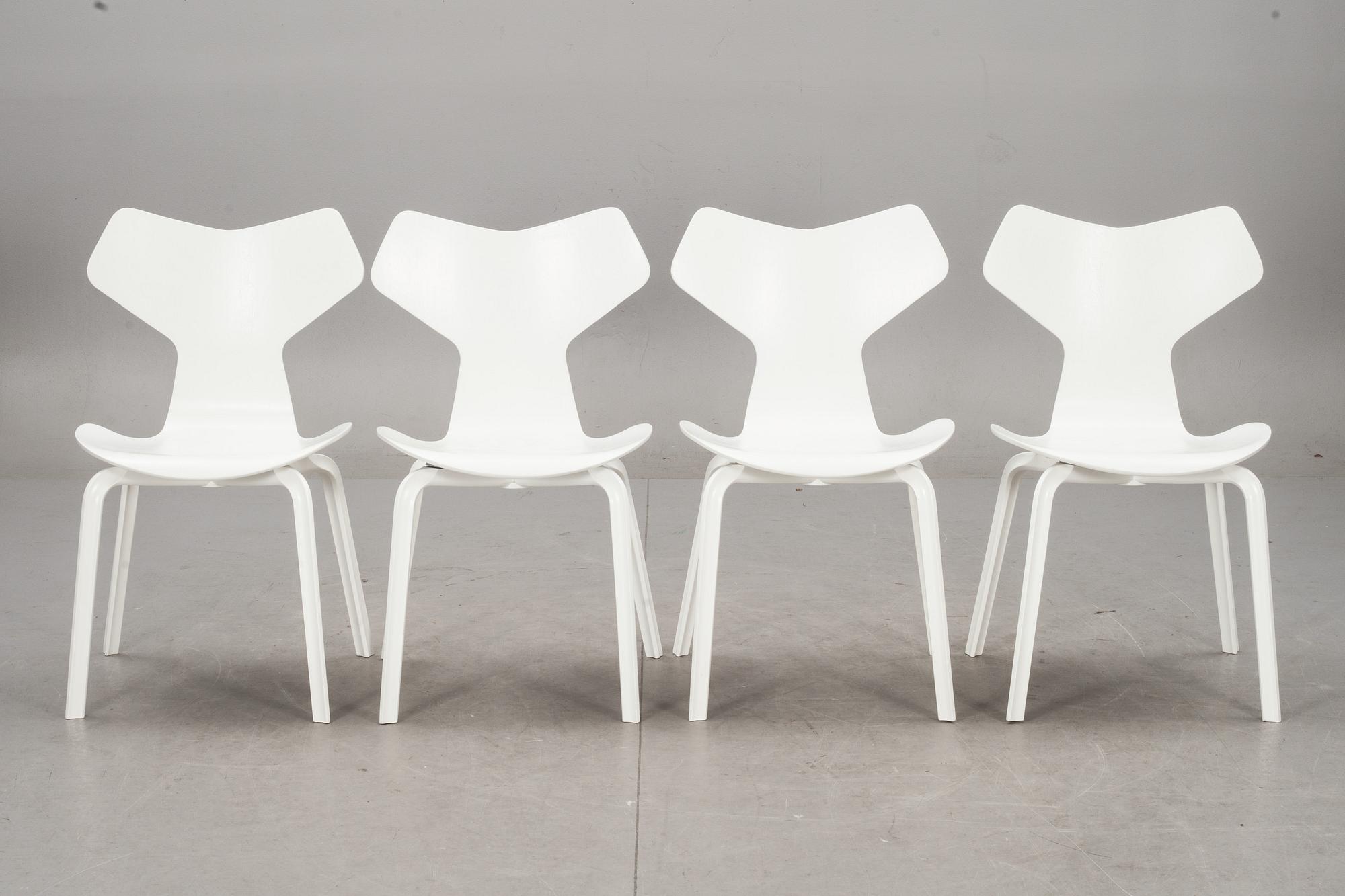 STOLAR, 4 st, "Grand Prix", Arne Jacobsen, Fritz Hansen, Danmark.