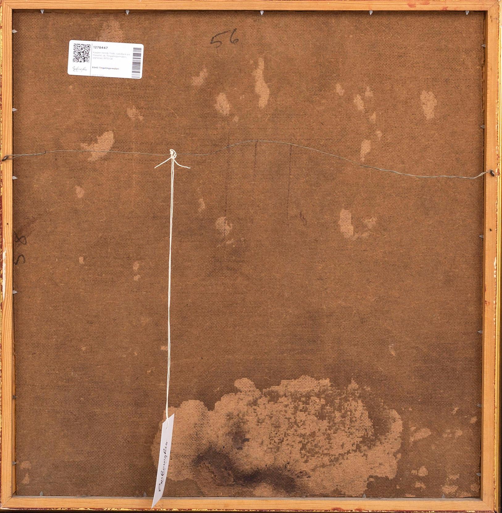 An 1970:s by Kasper Henrik Tedo so called Tingatinga- painting, bicycle paint on masonite, signed.
