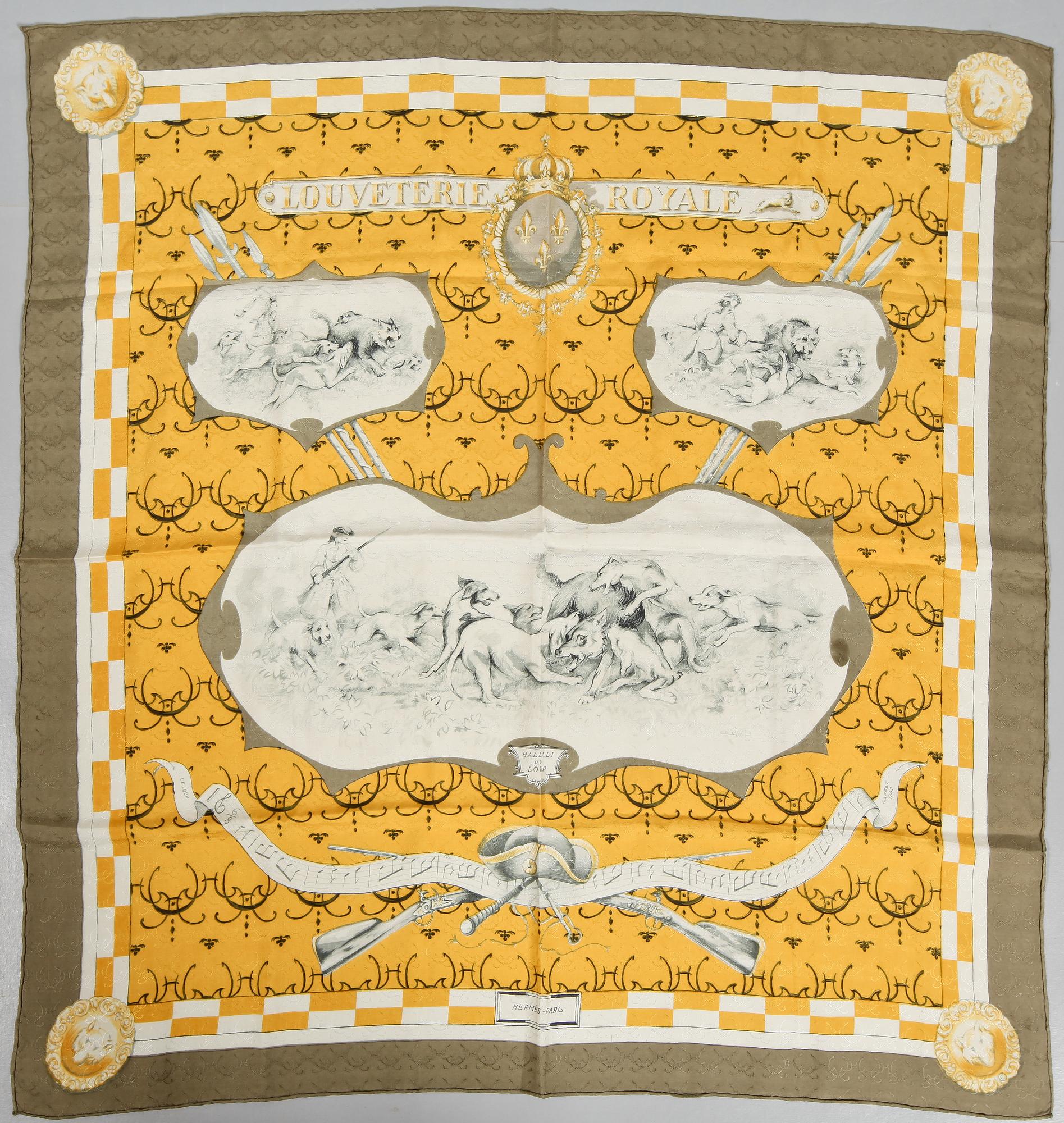 SCARF, "Louveterie Royale", Charles Hallo, Hermès, Paris.