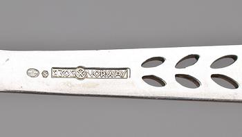 BESTICKSERVISDELAR, 84 delar, silver, Norge, 1900-tal. Totalvikt 2956 g.