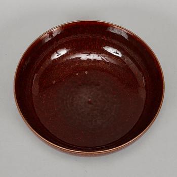Carl-Harry Stålhane, a unique stoneware bowl, Rörstrand, 1958.