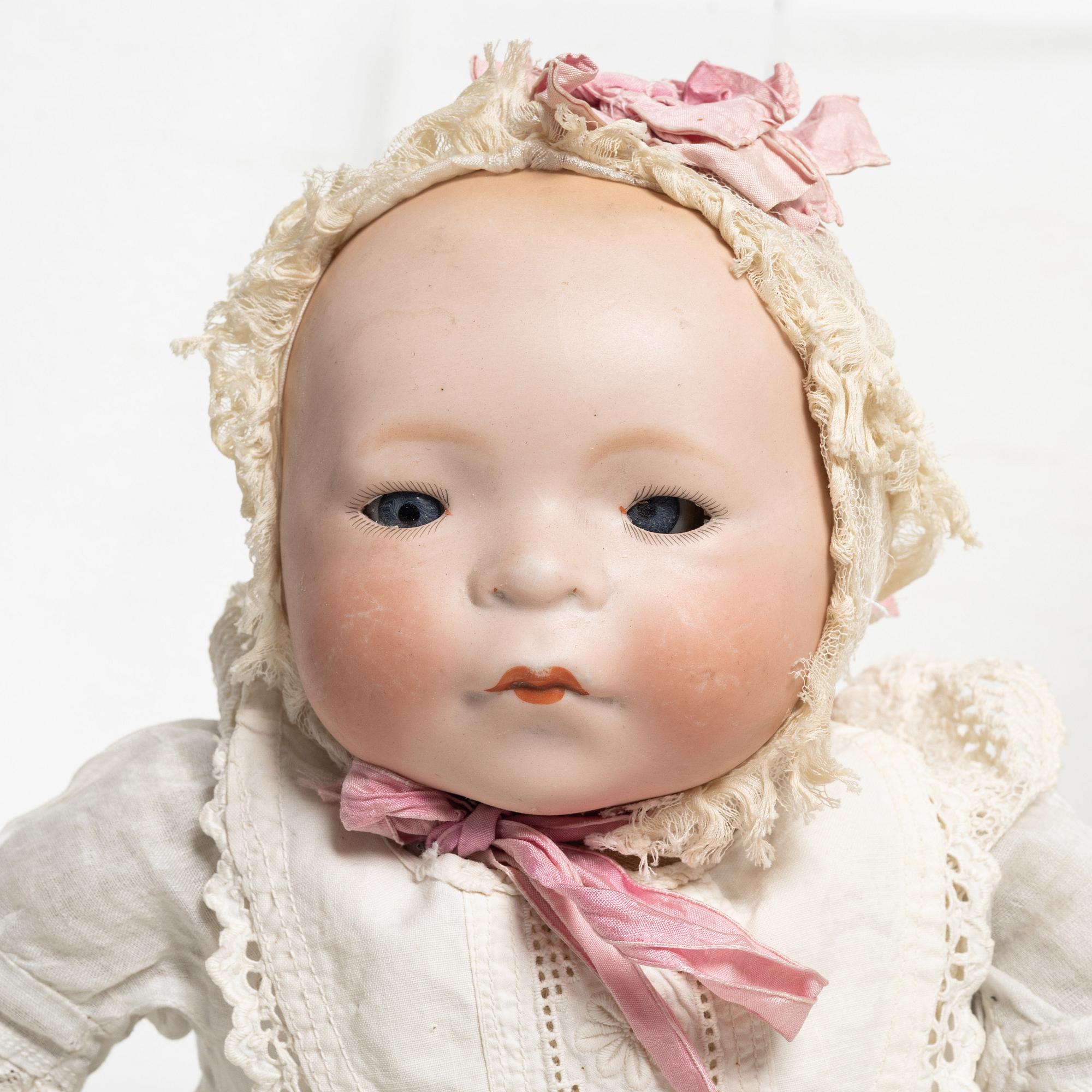 Baby dolls, 2 pcs, Germany 1920s, manufacturers Grace S Putnam and Louis Amberg.