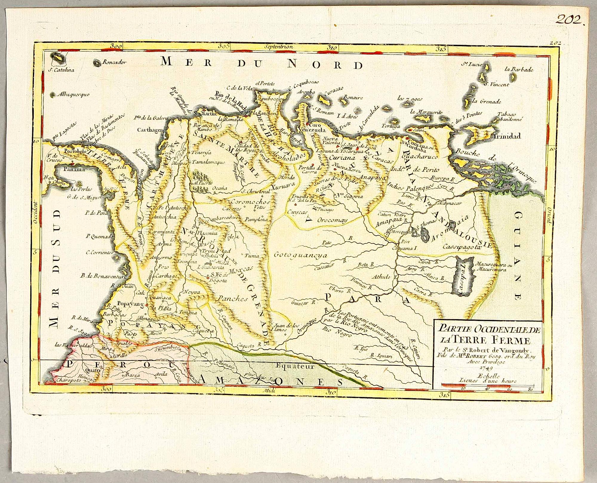 KARTA, Vaugondy 1749.