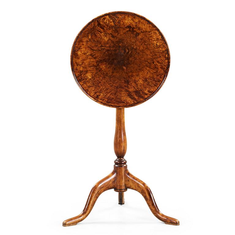 A Swedish tilt-top table by J Sjölin, master 1767.