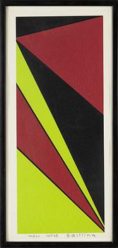Olle Baertling, färgserigrafi, 1955-68, signerad 166/300.