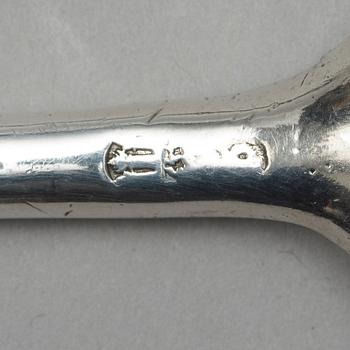 A Danish 17th century silver spoon, marks of Steen Pedersen, Copenhagen 1633.