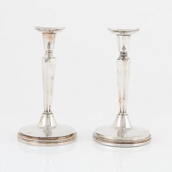 Eric Löfman, ljusstakar, ett par, silver, MGAB Uppsala, 1977.