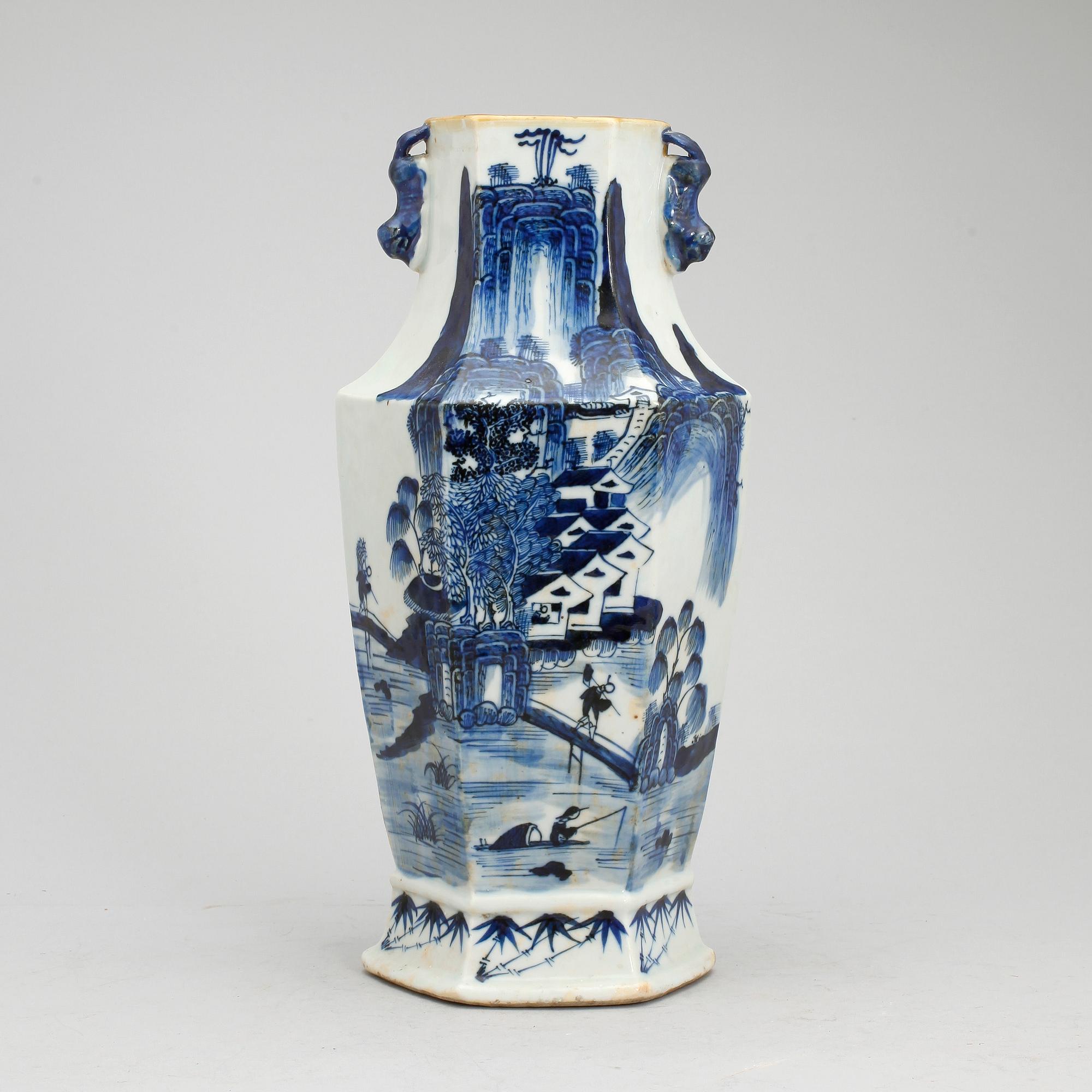 URNA, porslin, Kina, 1800-tal.