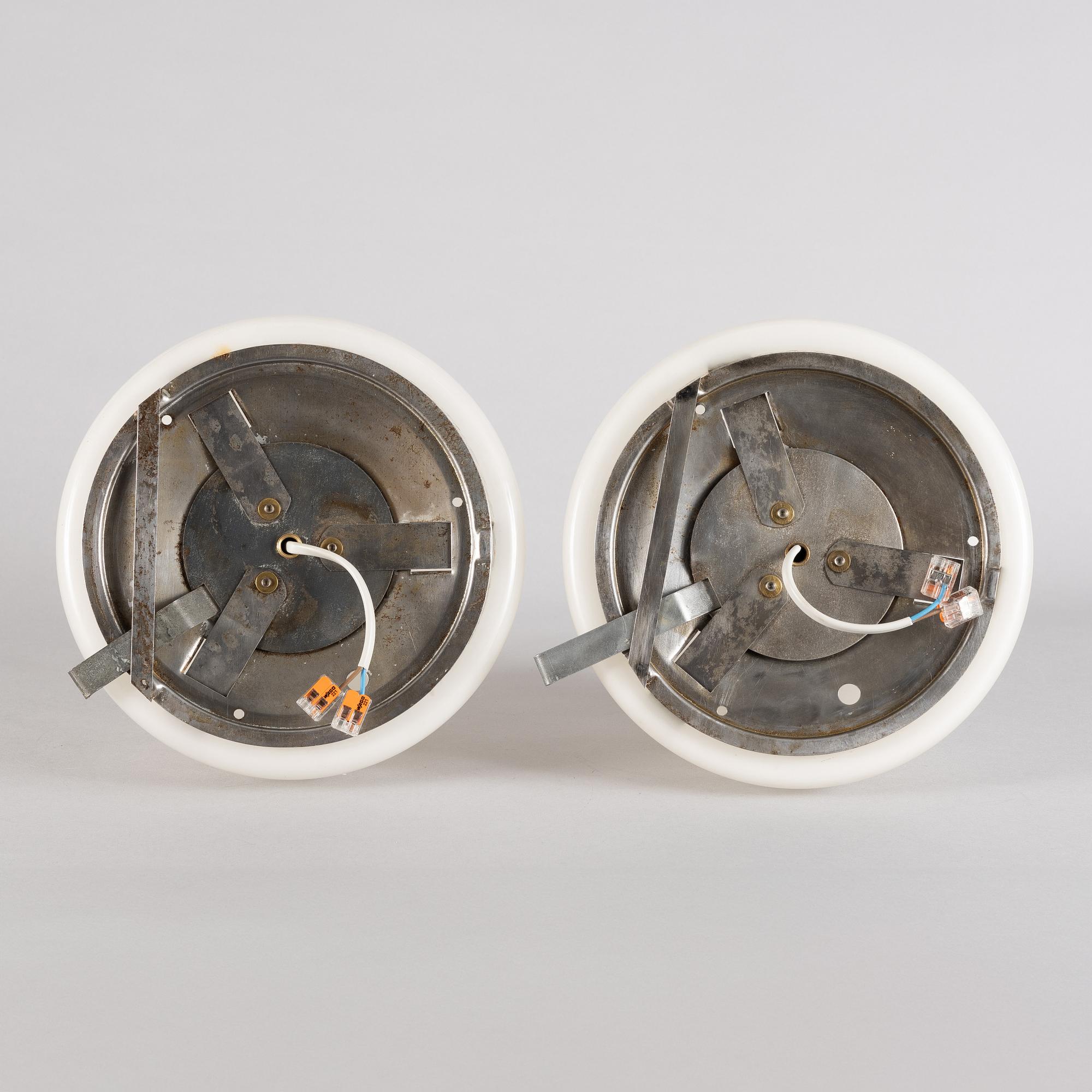 Harald Notini,  a pair of ceiling lamps, version of model "10148", Arvid Böhlmark's Lamp Factory, 1930s.