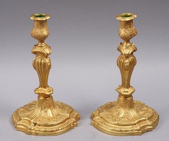 LJUSSTAKAR, Louis XV-stil, 1800-tal.