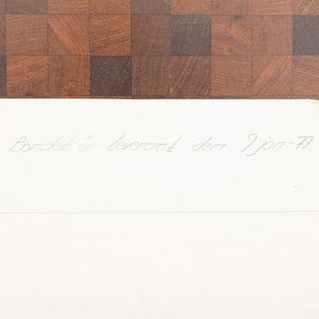 Gorm Christensen & Rolf Middelboe, skrivbord med sideboard, Tranekaer, Danmark, 1960-tal.