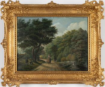 Unknown artist, 19th century, Figures on a Path.