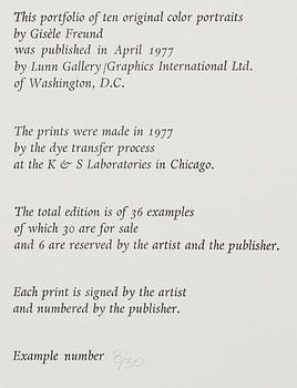 Gisèle Freund, ”Au pays des visages”.