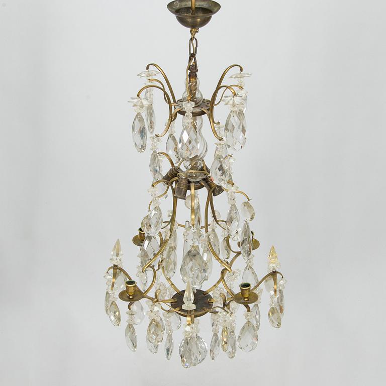 A Rococo style chandelier, first half of the 20th century.