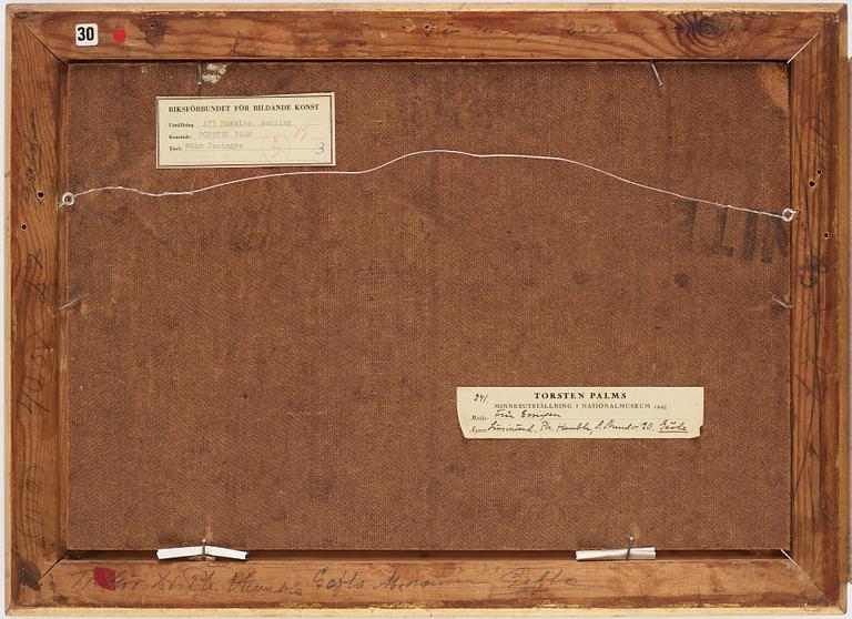 TORSTEN PALM, oil on panel, signed T.P.