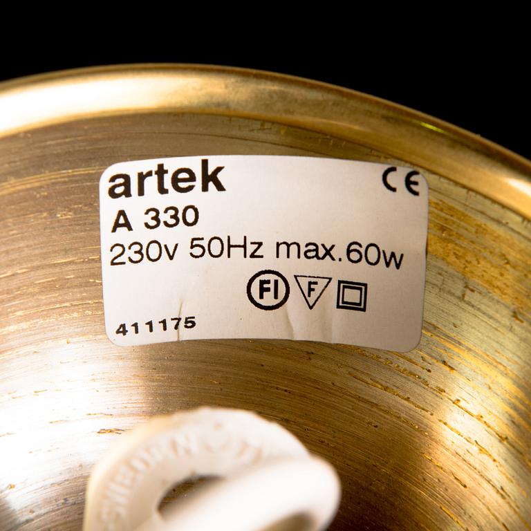 Alvar Aalto, A 'Golden Bell' pendant ceiling light A330, Artek, 2000s.