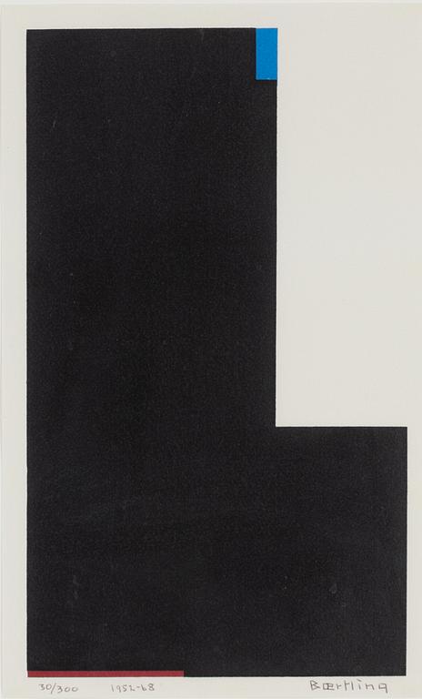 Olle Bærtling, silkscreen in colours, 1952-68, signed 30/300.