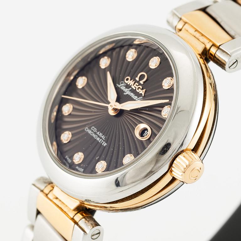 Omega, De Ville, Ladymatic, Co-Axial, "Diamond Dial", wristwatch, 34 mm.