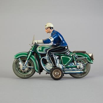 A Tipp & Co tinplate police motorcycle, Germany, 1955-62.