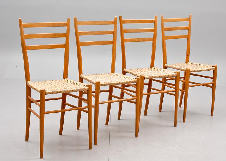 STOLAR, 4 st, etikettmärkta Gessef, 1950-tal.