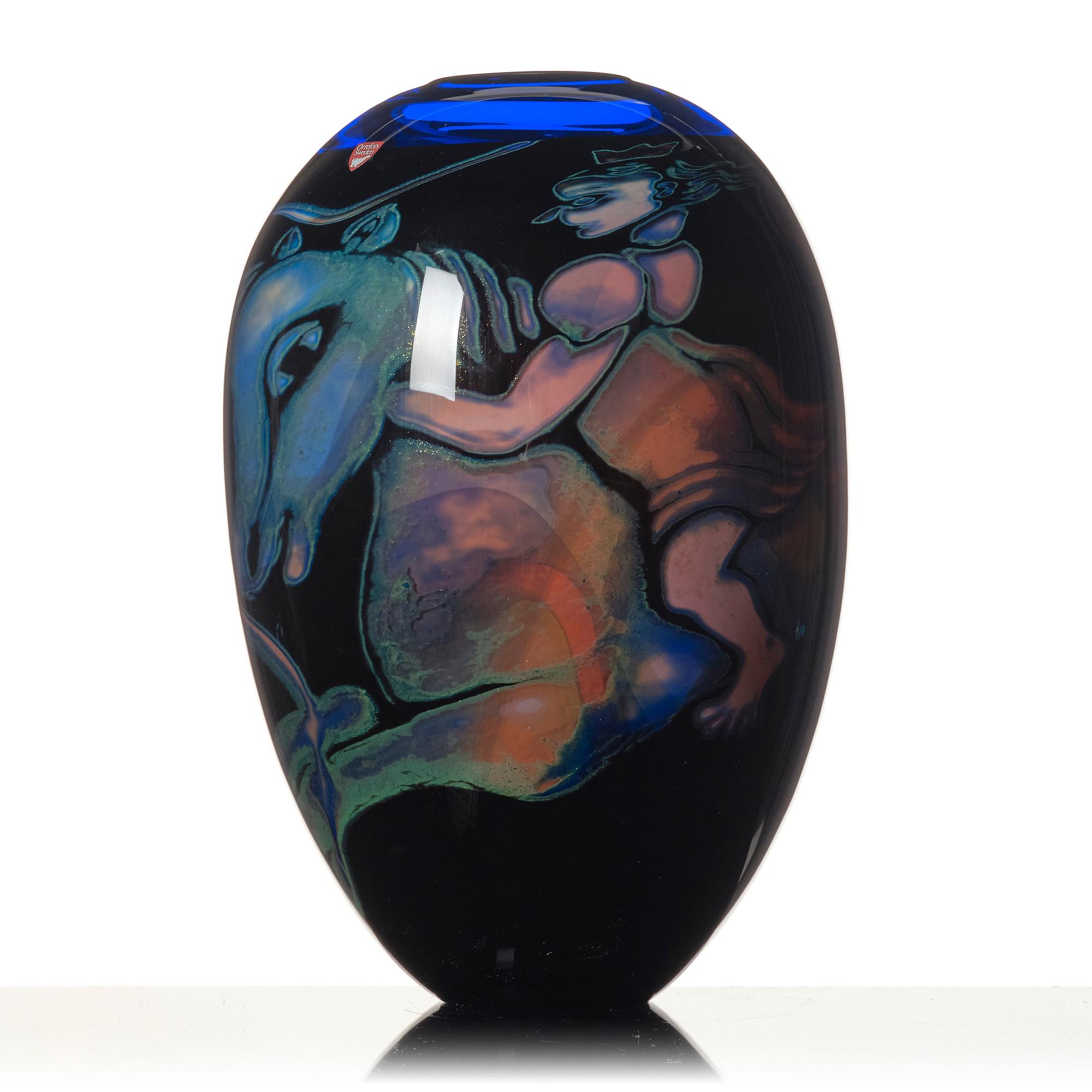 Eva Englund, vas, "Prinsessan", glas, graal, Orrefors 1988.