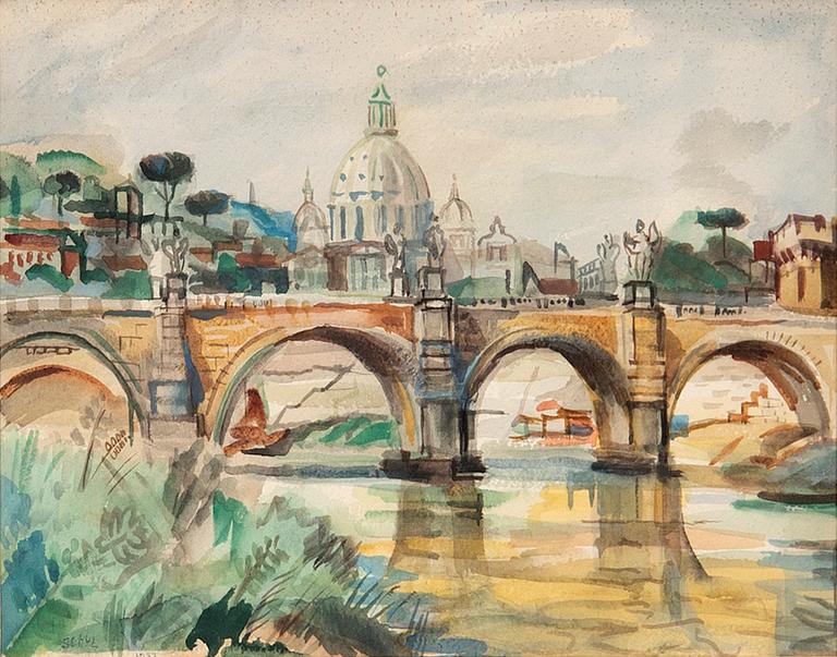 Jules Schyl, "From the lower quay towards St. Peter".