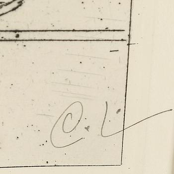 CARL LARSSON, etching, signed C.L. in pencil. Executed 1913. State 2. 165 signed copies. "An Artist's Wife".