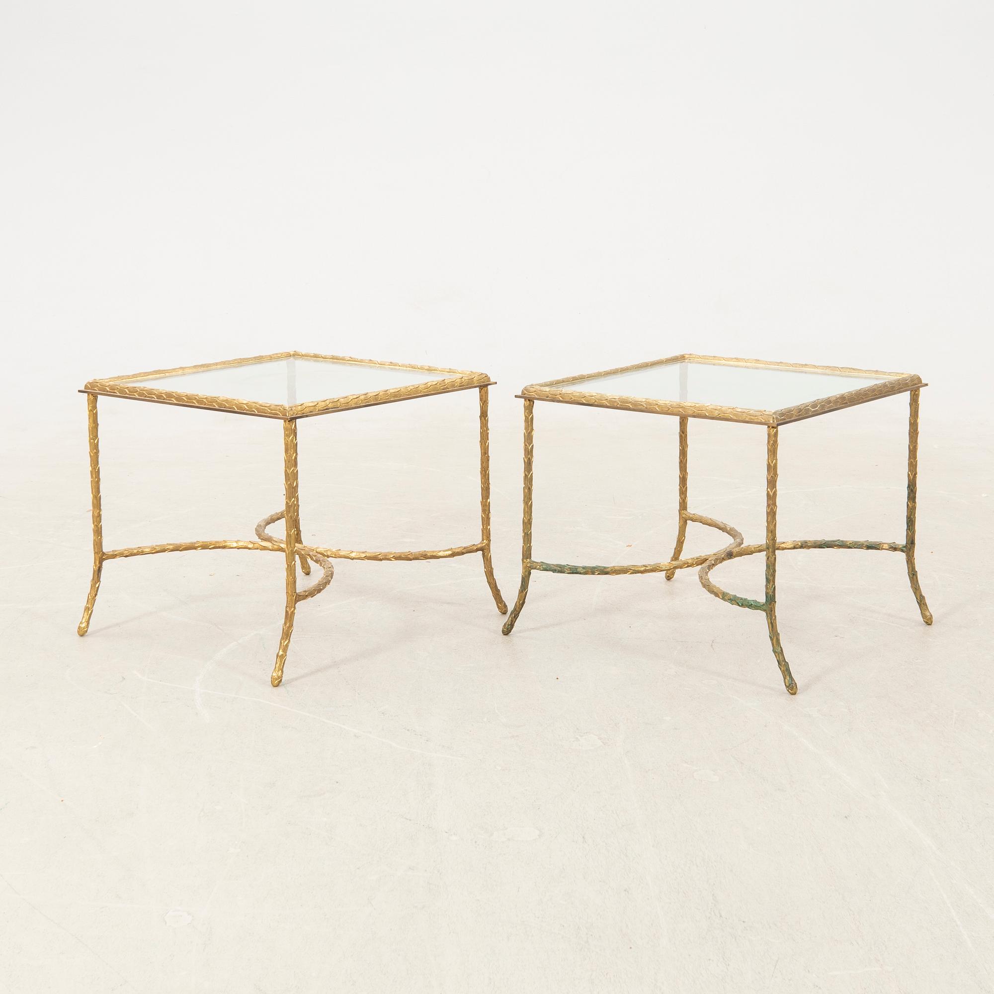 Side table, a pair, probably France, 1950s.