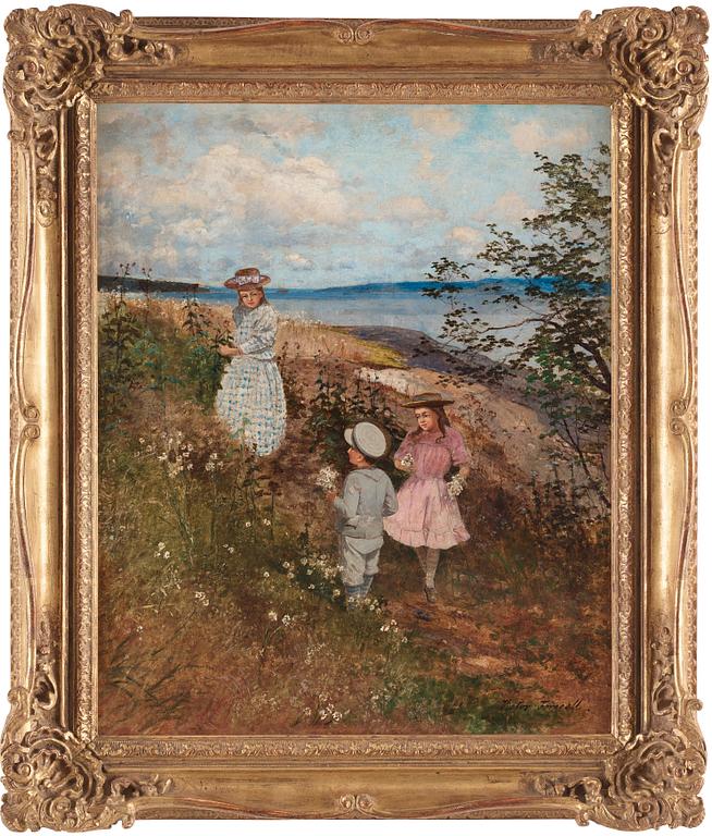 Victor Forssell, Children picking flowers in the archipelago.