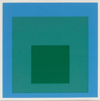 JOSEF ALBERS, färgserigrafier, 2 st, 1972.