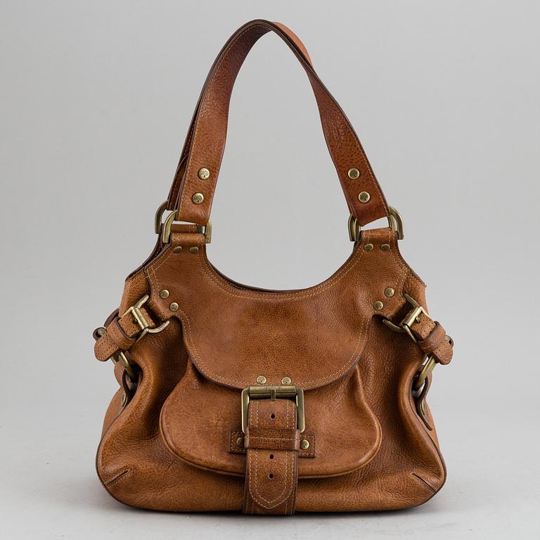 MULBERRY, a tan leather bag.
