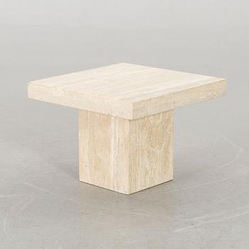 A SMALL TRAVERTINE TABLE.
