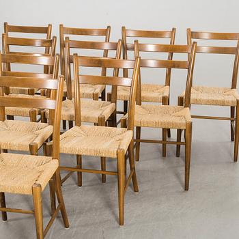 GUNNAR ASPLUND, a set of 10 chairs for Gemla 1930/40's.