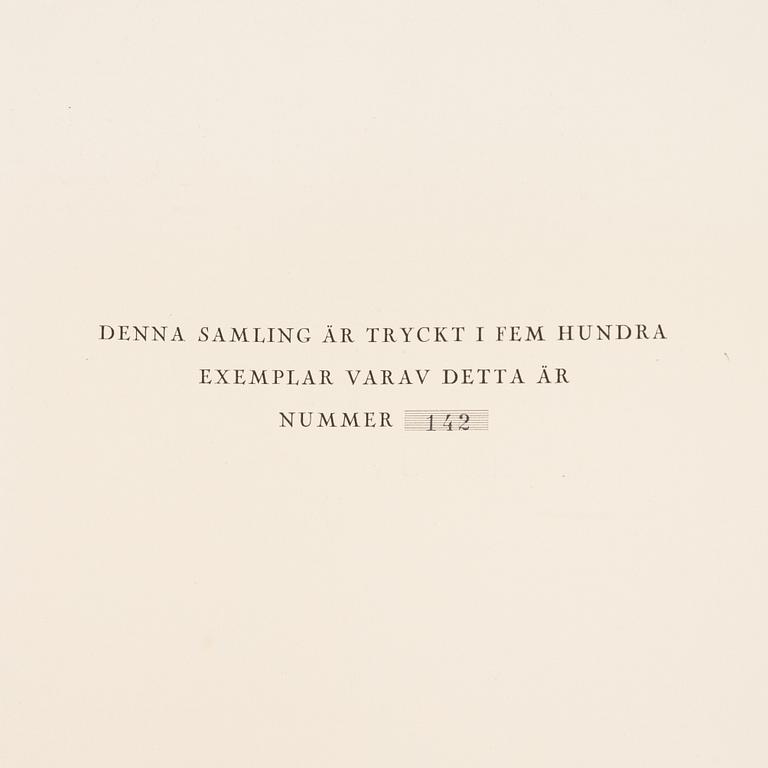 Helene Schjerfbeck, mapp med reproduktioner, 48 st. Nordisk Rotogravyr, Stockholm, 1945.