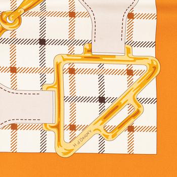 Hermès, a 'Tatersale' silk scarf.