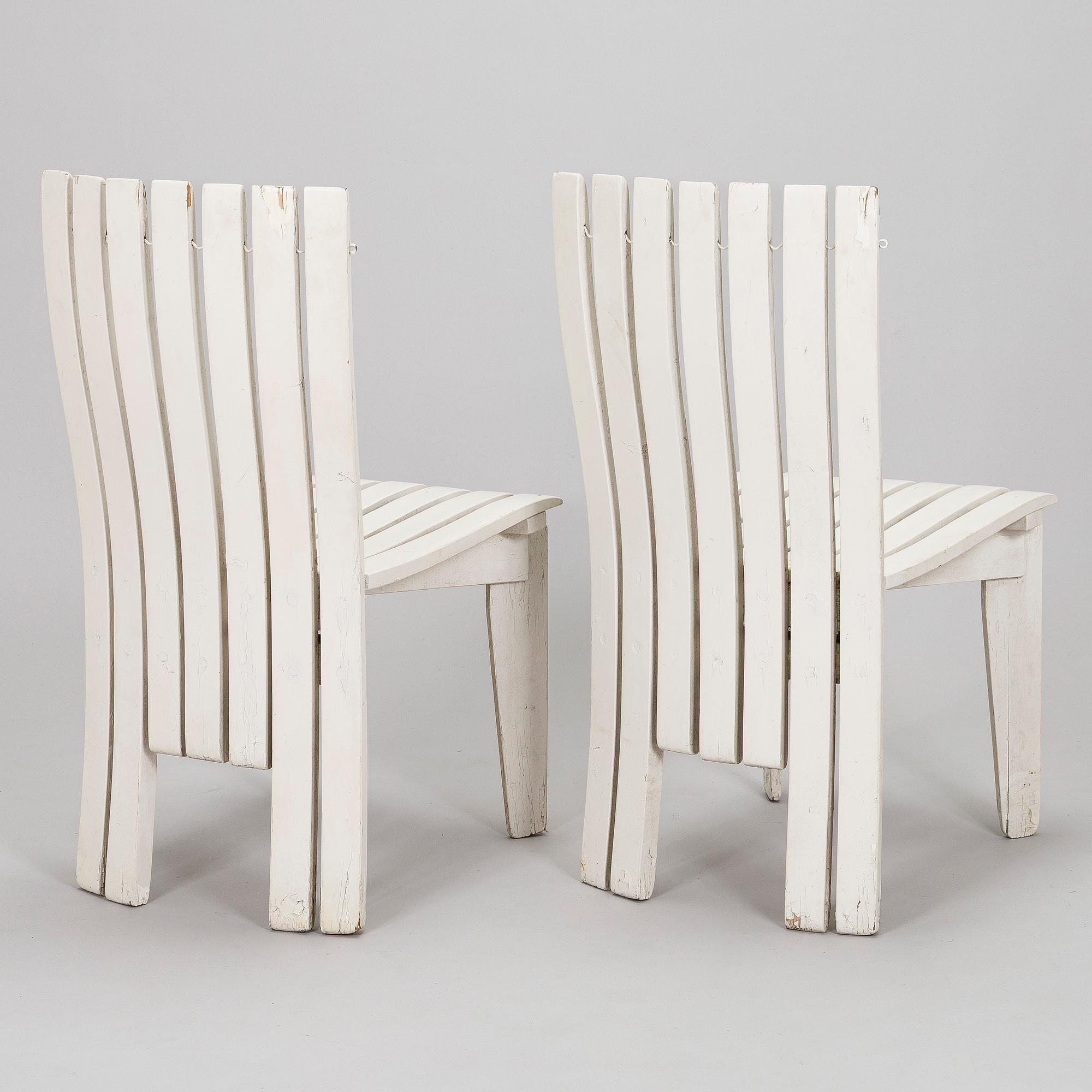 Alvar & Aino Aalto, Tuoleja, 4 kpl, Aurinko-sarja. 1960/70-luku.