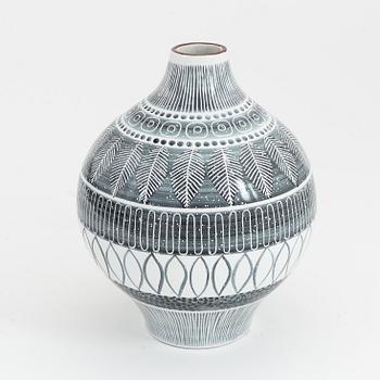 Ingrid Atterberg, an earthenware 'Grafika' vase, Upsala Ekeby.