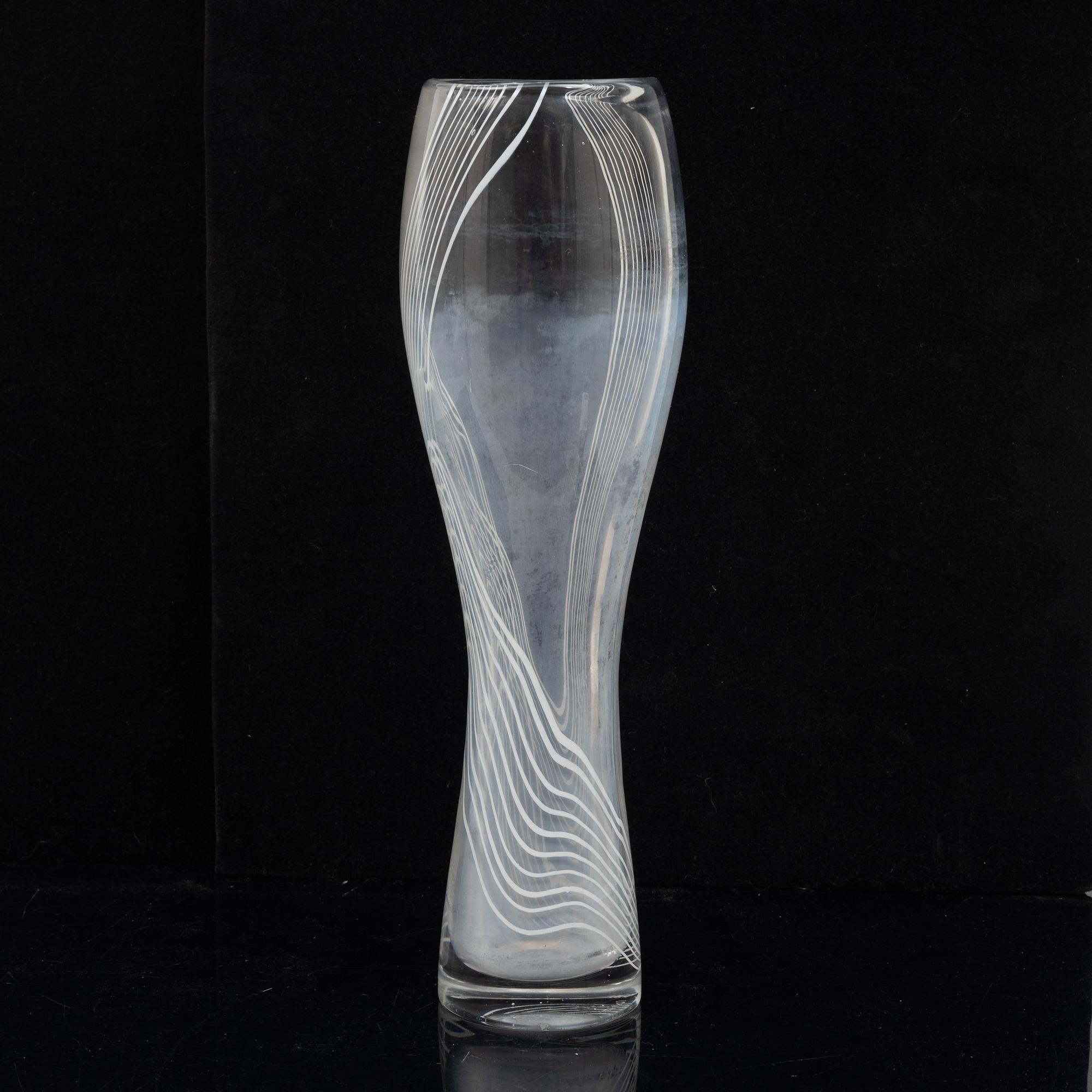 Vicke Lindstrand, a glass vase, Kosta, 1950's.
