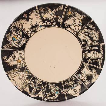 A ceramic bowl, signed and dated 1995.