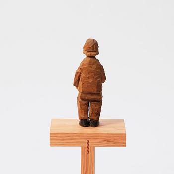 Axel Petersson Döderhultarn, wooden figure, stamped signature.