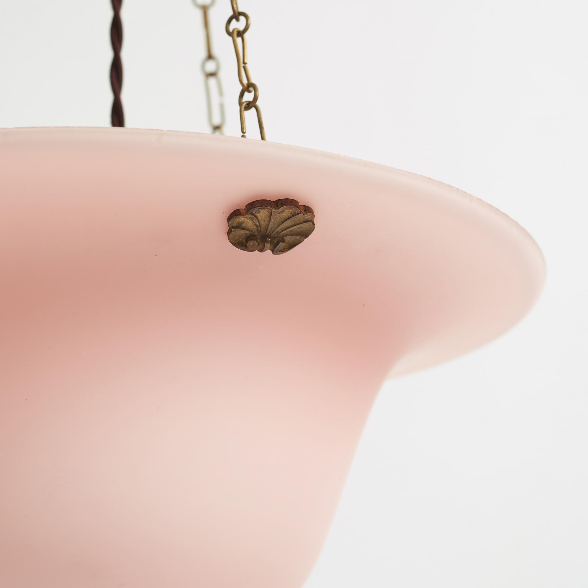 Erik Tidstrand, a model "25090" ceiling lamp, Nordiska Kompaniet, Sweden, circa 1923.