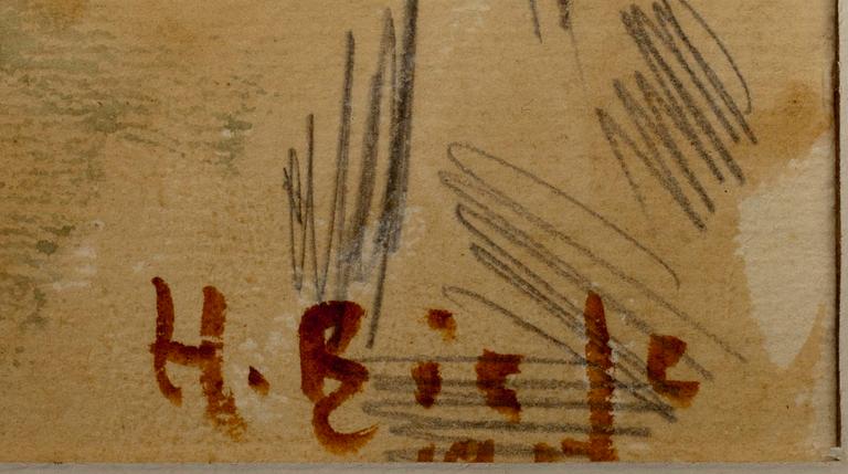 HELMI BIESE, vesiväri, signeerattu.